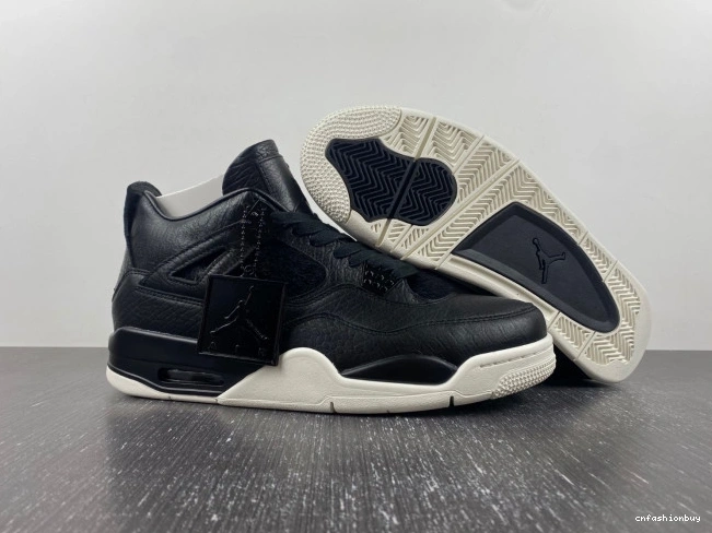 Black Jordan 4 819139-010 Retro Hair Pony 0824